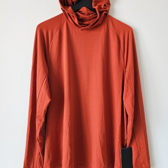 NWT LULULEMON AZBR Orange Brick Drysense LS Pullover Hoodie Men's Medium, XL - Picture 2 of 11